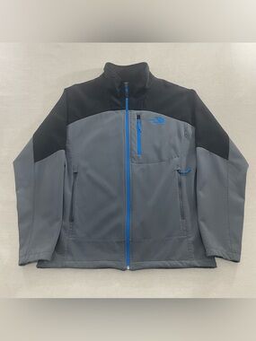 North Face Shellrock Jacket Mens L Gray Black Soft Shell Full Zip Gorpcore A4T9